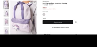 Mochila mediana Snoopy por 13,99€