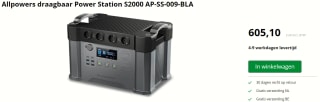 Allpower - S2000 1500Wh 2000W - Draagbare Power Station voor €605,10 bij Twaiko