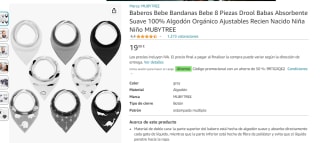 Pack x8 Baberos Bebe Bandanas 100% algodón por solo 9.99€