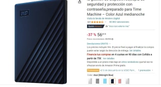 Disco duro WD 2TB My Passport por 56,83€ amazon