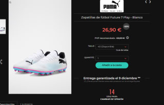 Botas de fútbol Future 7 Play (tallas de 41 a 47) por 26,90€