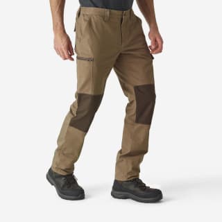 Pantalón cargo hombre Solognac Steppe 300 marrón multibolsillos por 14,99 €