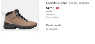 Botas de Hombre Columbia Newton Ridge II por 54.99€