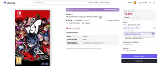 Persona 5 Tactica Juego para Nintendo Switch por 15,99€