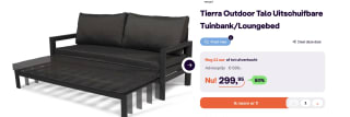 Tierra Outdoor Talo uitschuifbare Tuinbank voor €299,95