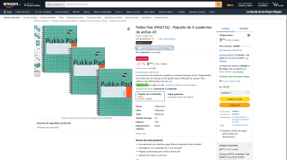 Pukka Pad JM021SQ Paquete de 3 cuadernos de anillas A5 por 3,30€