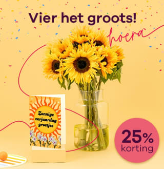 25% korting op alles bij Greetz