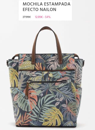 Mochila Estampada efecto Nylon por 12.99€