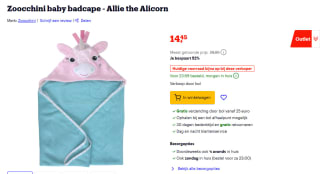 Zoocchini baby badcape Allie the Alicorn voor €14,45 bij Bol