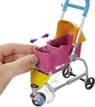 Barbie met Hond 2 honden in wandelwagen voor €14,99 bij Amazon
