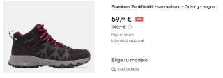 Botines de Trekking para Mujer Columbia Peakfreak II por 59.99€