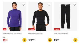1+1 gratis op thermokleding bij de Hema