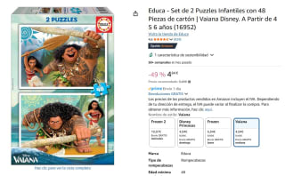 Sert Puzzles 2x48 piexas de Vaiana Educa Borras por 4,84€