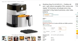 Freidora de aire Moulinex Easy Fry & Grill 4,5 L por 69,99€