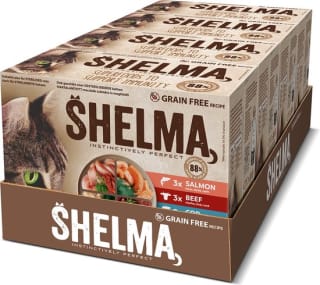 Shelma - Premium Kattenvoer Natvoer - Vis - Selectie in saus - maaltijdzakjes 48 x 85 g voor €20,95 bij Bol.com