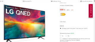 Smart TV LG QNED 55" 55QNED756 4K por 599€