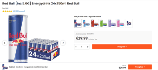 Red Bull - Energy Drink - 24 x 250 ml voor €19,99 bij Ochama