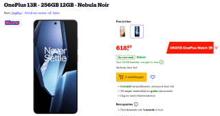 OnePlus 13R (12GB/256GB) + gratis OnePlus Watch 2R voor €618,97 bij Bol