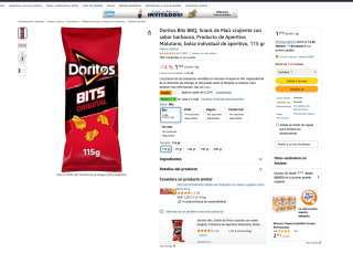 4 Unidades Doritos Bits BBQ 115gr por solo 0,73€
