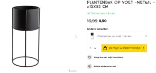 Metalen plantenbak op voet met 50% korting bij Xenos