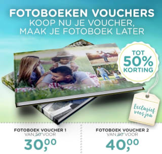 Tot 50% korting op fotoboeken voucher bij Smartphoto