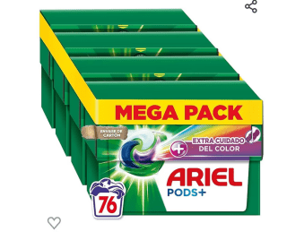 Dertegente Ariel All-in-One Liquido 76 lavados 4x19 por 29,99€