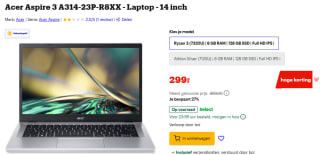 Acer Aspire 3 A314-23P-R8XX - Laptop - 14 inch voor €299 bij Bol