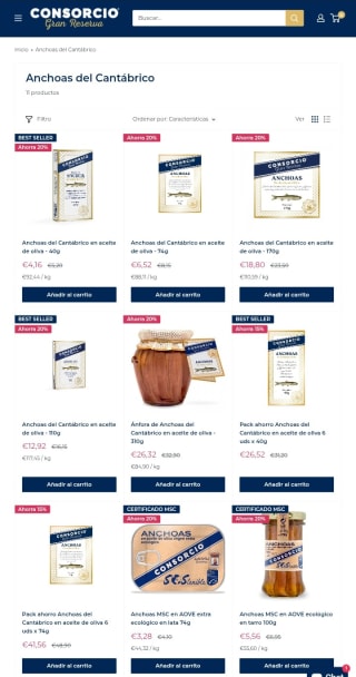 -20% de Descuento en Anchoas del Cantábrico desde Consorcio.
