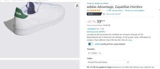 Zapatillas de hombre marca adidas Advantage por 39,95€