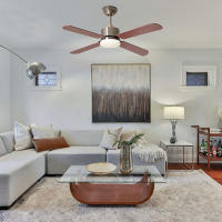 Ventilador de Techo KENIA - Motor DC y Luz Led Integrada de 20W - 4 Aspas Reversibles - Control Remoto y 6 Velocidades por 84.91€ (Cuenta Nueva 72.91€)