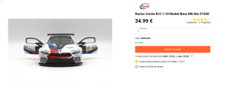 Rastar Coche R/C 1:18 Model Bmw M8 Gte 97200 por 34,99€