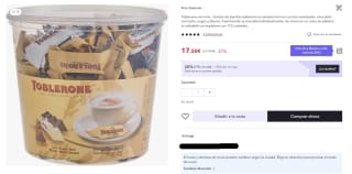 Surtido Toblerone mini mix 113 uds por 12,25€