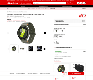 Reloj Samsung galaxy watch7 LTE 44mm por solo 184,92€
