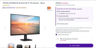 PHILIPS 27E1N1800A 27" 4K IPS Monitor with Speakers - £149