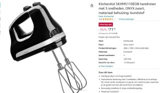 KitchenAid Classic Handmixer voor €71,40 bij Amazon