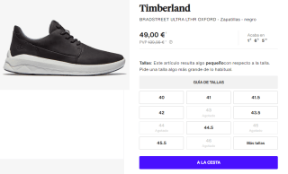 Zapatillas Casual para Hombre Timberland BRADSTREET ULTRA LTHR OXFORD por 49€