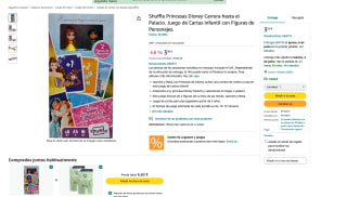 Juego de Cartas Shuffle Princesas Disney Carrera hasta el Palacio Infantil con Figuras de Personajes por 3€