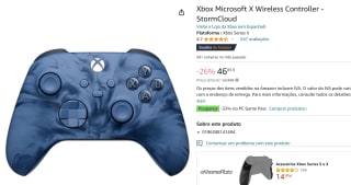 Xbox Wireless Controller Stormcloud Vapor Special Edition Blauw voor €46,85 bij Amazon