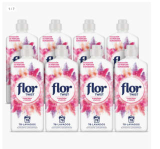 8 Botes de Flor Twist Suavizante Concentrado Frutos Rojos 78 dosis por 15.57€