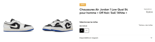 Baskets Nike Air Jordan 1 Low Quai 54 à 70€