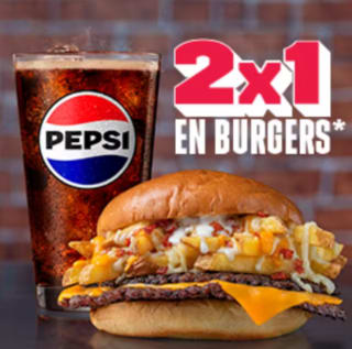 Promoción 2x1 en Burgers en Foster's Hollywood