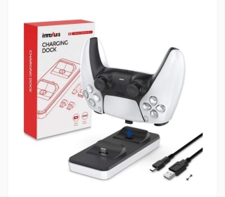 Cargador Dual de mandos PS5 con 2 Puertos de Carga Tipo C extraíbles por 1,50€