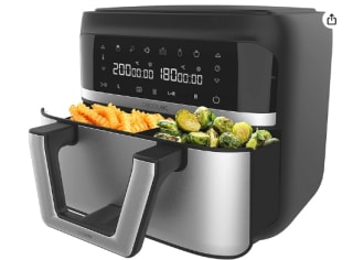 Cecofry Dual 9000 Freidora sin aceite airfryer dietética digital y compacta sin aceite de 9 L de capacidad, con temperatura dual, tecnología PerfectCook y opción de dividir la cubeta en dos de 4,5 L de capacidad por 84€