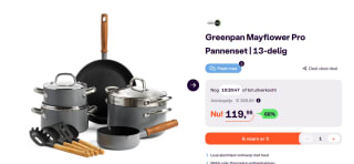 GreenPan Mayflower Pro pannenset voor €119,95 bij Ibood