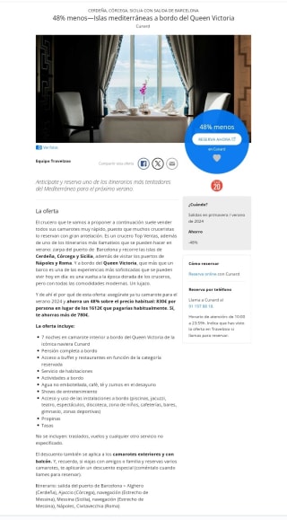 Islas Mediterráneas a bordo del Queen Victoria desde 830€.