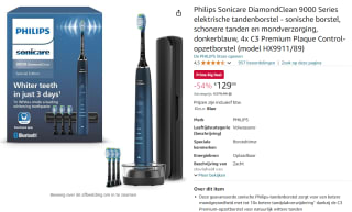 Philips Sonicare DiamondClean 9000 Series Elektrische tandenborstel Special Edition voor €129,99 met Amazon Prime