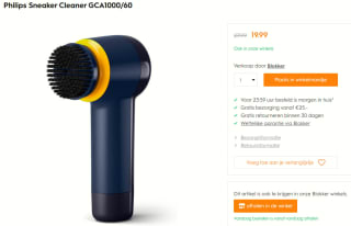 Philips Sneaker Cleaner Schoenpoetsapparaat voor €19,99 bij Blokker