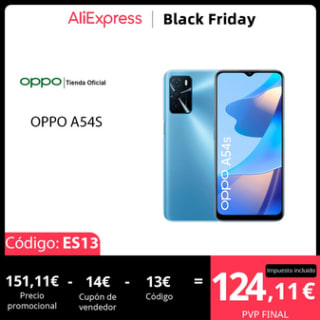 Smartphone OPPO A54s 4GB/128GB 6.52" a 119€