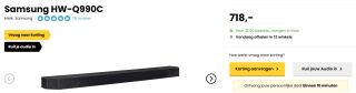 SAMSUNG Q-series Soundbar HW-Q990C (2023) voor €718 bij helloTv