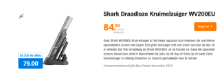 Shark WV200EU Kruimeldief - Snoerloos voor €84 in de Ah voordeelshop